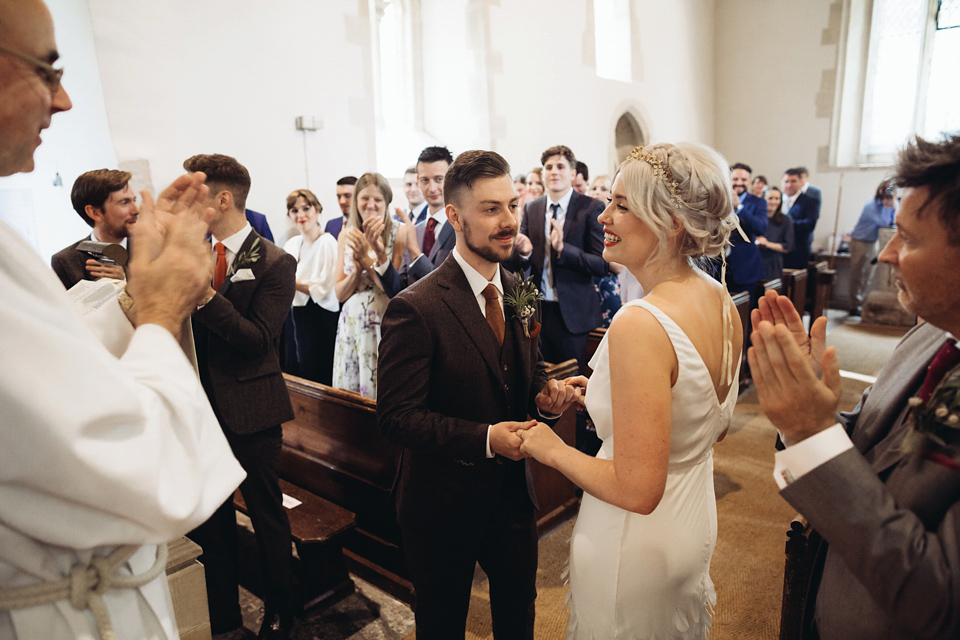 Bride Rachael owns concept store, objectstyle.co.uk. She married her designer husband Alex at an undisclosed venue in August 2015. Their Scandinavian, minimalist and geometric inspired wedding was styled by Michelle of Pocketful of Dreams and photographed by Lucy Little.