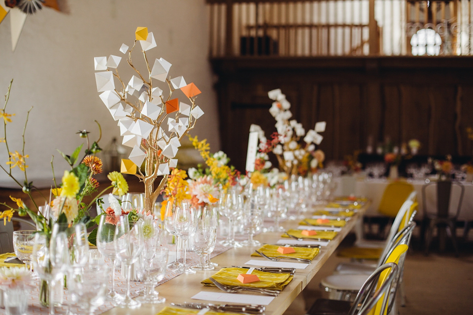 Bride Rachael owns concept store, objectstyle.co.uk. She married her designer husband Alex at an undisclosed venue in August 2015. Their Scandinavian, minimalist and geometric inspired wedding was styled by Michelle of Pocketful of Dreams and photographed by Lucy Little.