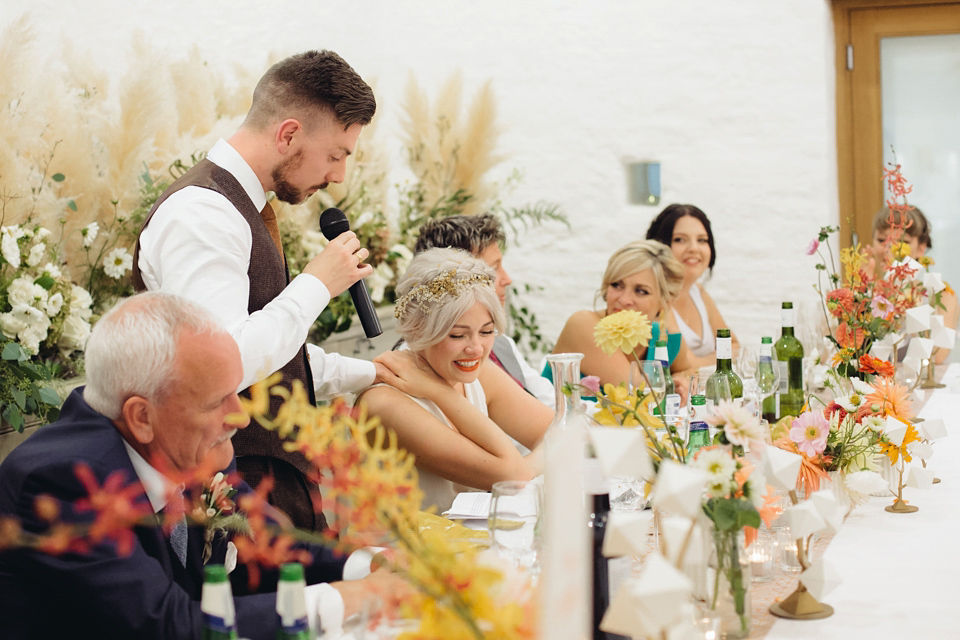 Bride Rachael owns concept store, objectstyle.co.uk. She married her designer husband Alex at an undisclosed venue in August 2015. Their Scandinavian, minimalist and geometric inspired wedding was styled by Michelle of Pocketful of Dreams and photographed by Lucy Little.