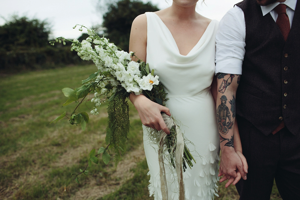 Bride Rachael owns concept store, objectstyle.co.uk. She married her designer husband Alex at an undisclosed venue in August 2015. Their Scandinavian, minimalist and geometric inspired wedding was styled by Michelle of Pocketful of Dreams and photographed by Lucy Little.