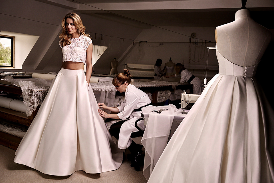 Effortlessly elegant - wedding gowns by Caroilne Castigliano.