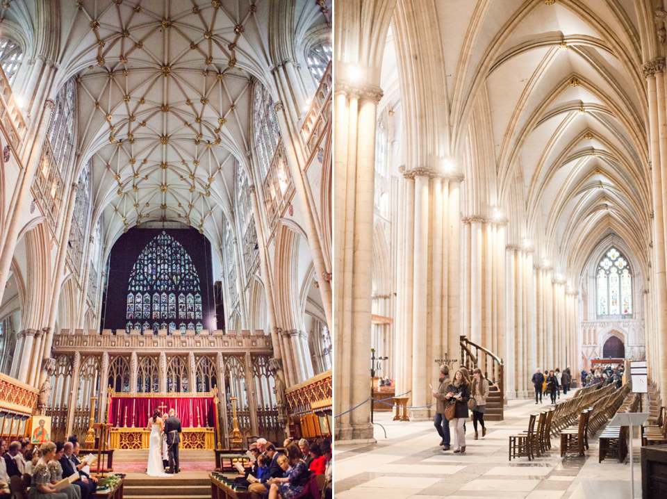 A Blue Hooded Cape for a Winter Military Wedding at York Minster. Photography by Cecelina Photography.