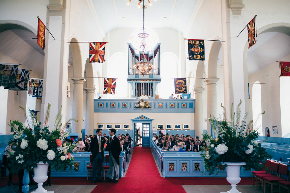 A Pleated Dress for a 1930's Inspired Kitsch and Glamorous City Wedding. Photography by Lisa Devine.