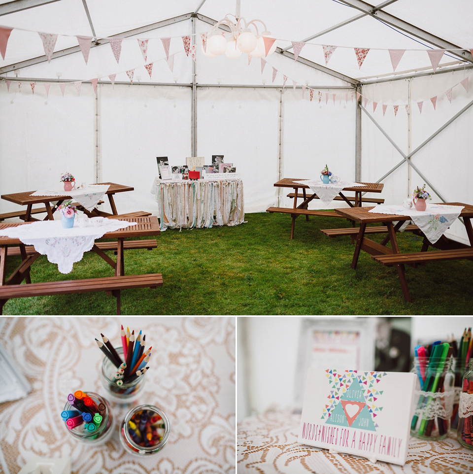 Pompoms, Giant Balloons and a Garden Party for a Delightful Child Friendly Wedding. Photography by Rooftop Mosaic.