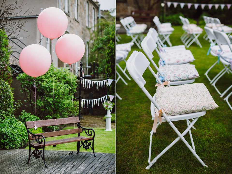 Pompoms, Giant Balloons and a Garden Party for a Delightful Child Friendly Wedding. Photography by Rooftop Mosaic.