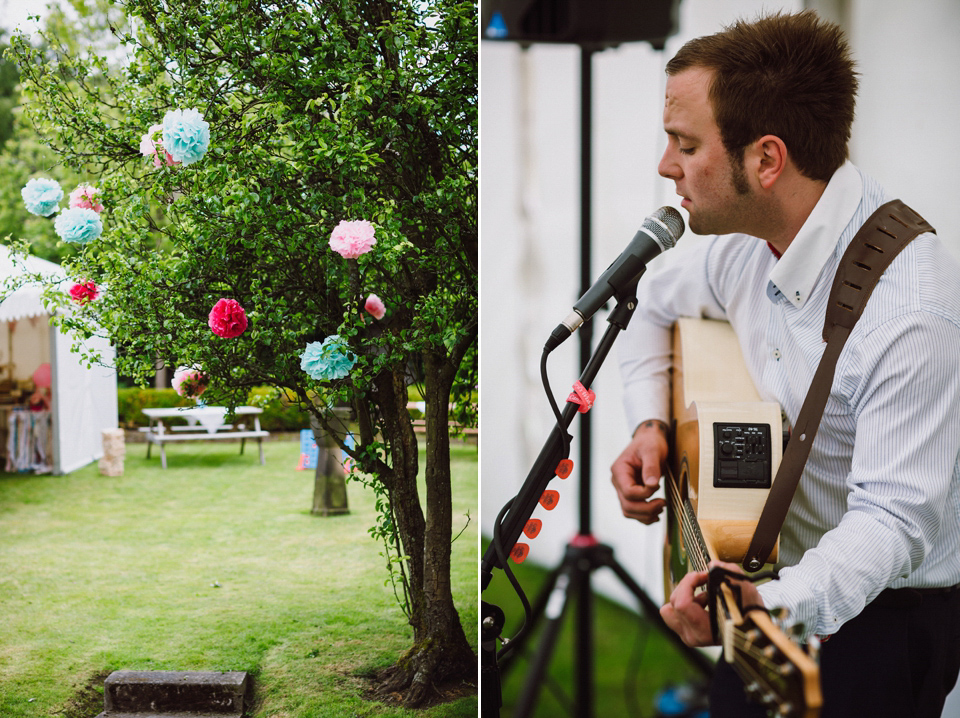 Pompoms, Giant Balloons and a Garden Party for a Delightful Child Friendly Wedding. Photography by Rooftop Mosaic.