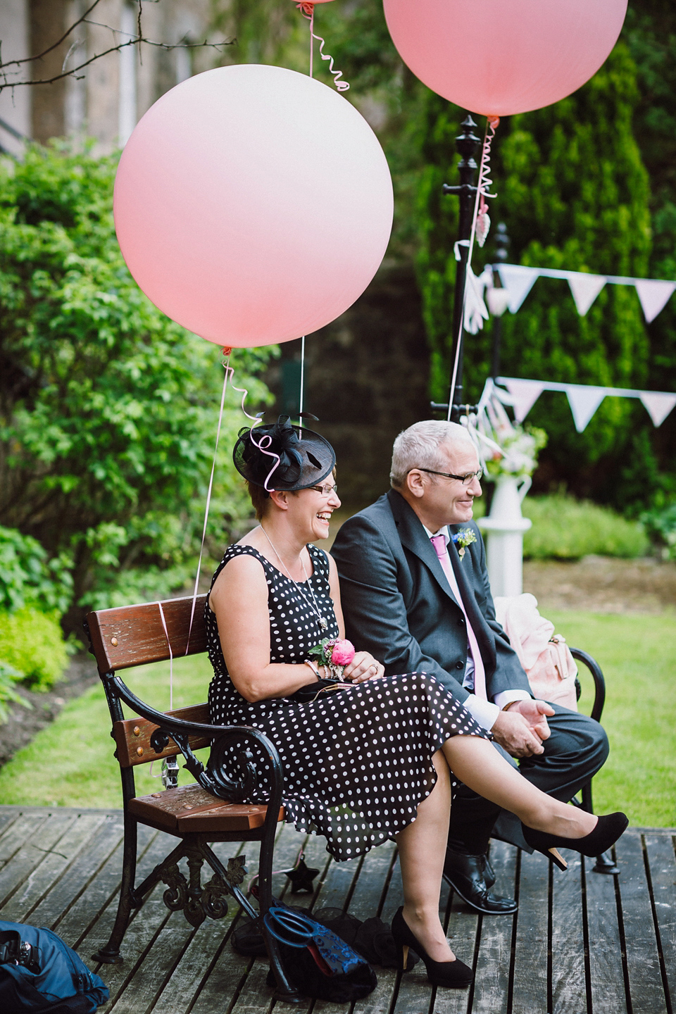 Pompoms, Giant Balloons and a Garden Party for a Delightful Child Friendly Wedding. Photography by Rooftop Mosaic.