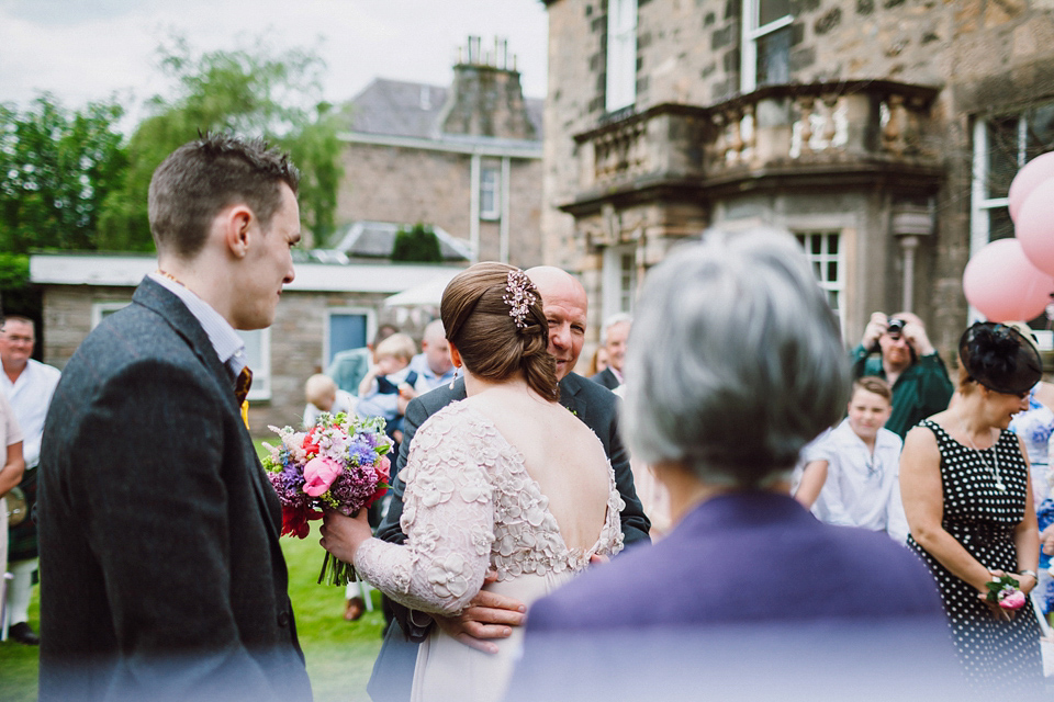 Pompoms, Giant Balloons and a Garden Party for a Delightful Child Friendly Wedding. Photography by Rooftop Mosaic.