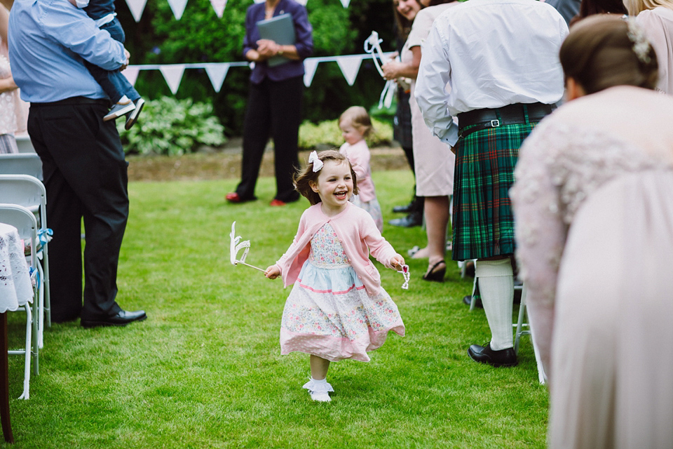 Pompoms, Giant Balloons and a Garden Party for a Delightful Child Friendly Wedding. Photography by Rooftop Mosaic.