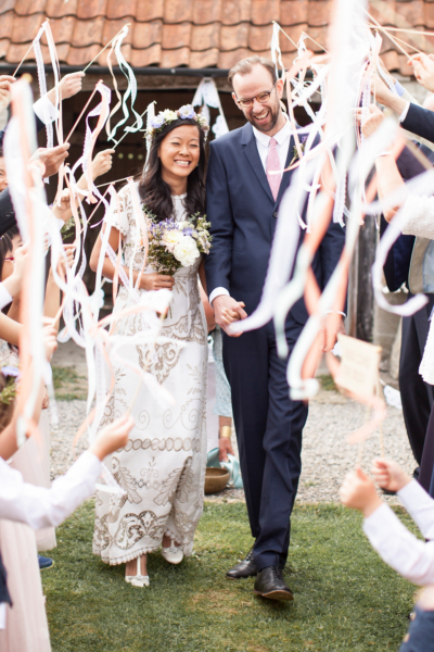 A Vintage French Lace Dress For A Spiritual and Homespun Farm Wedding