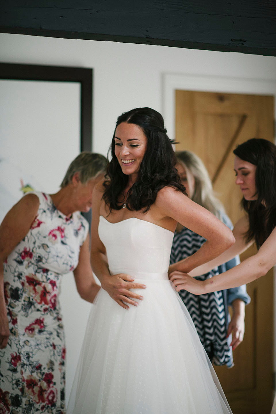 Two polka dot skirts for a weekend wedding festival. Photography by Kerry Woods.