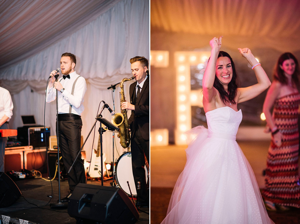 Two polka dot skirts for a weekend wedding festival. Photography by Kerry Woods.