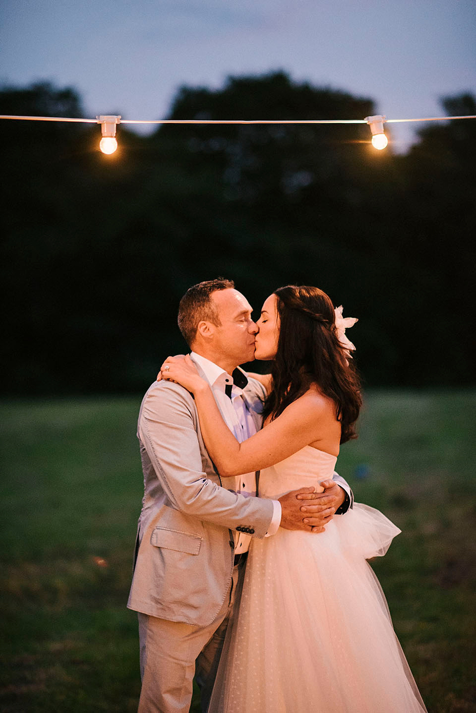 Two polka dot skirts for a weekend wedding festival. Photography by Kerry Woods.