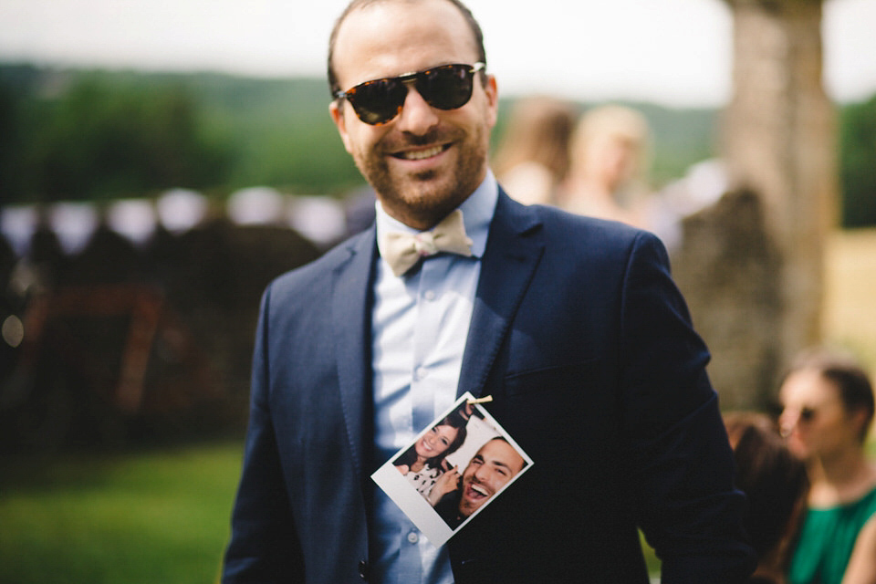 Emmanuelle wore a dress she designed herself for her chic and boho-luxe style French Chateau wedding. Photography by Joseph Hall.