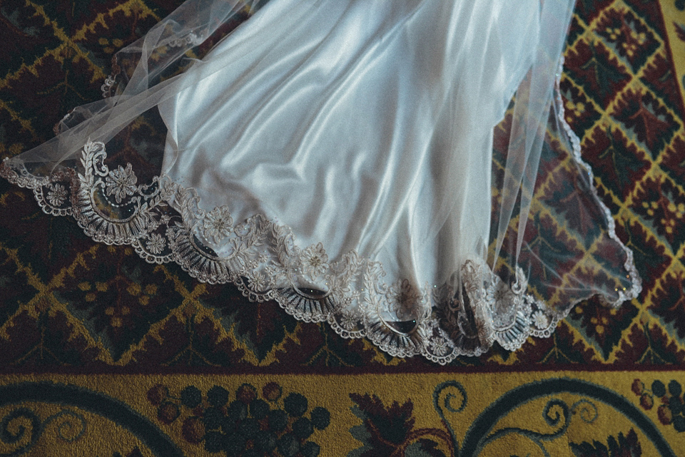 A bridal fashion shoot celebrating the bohemian bride and working with deep, dark shades of winter glamour. Photograph by Tara Florence.