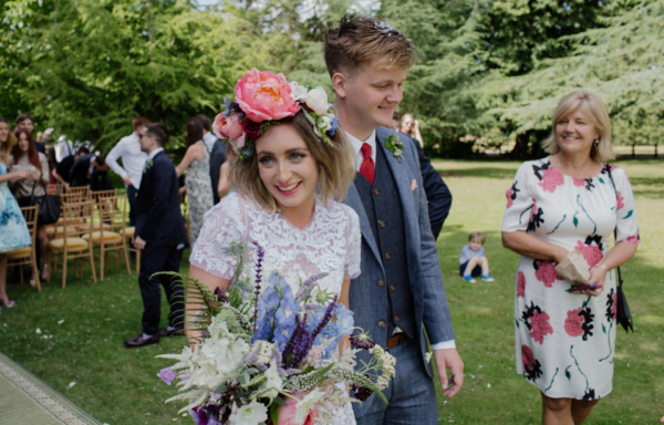 A Hermione De Paula Gown for a Modern, Quirky and Alternative Maunsel House Wedding
