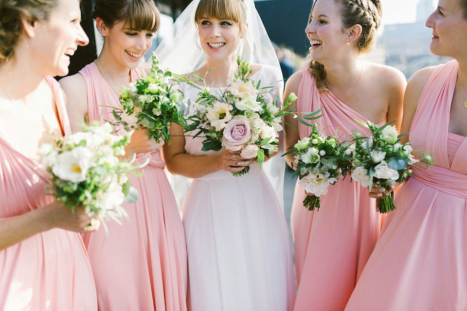 Bride Carly wears a Belle & Bunty gown for her cool East London wedding at the ACE hotel, Shoreditch. Photography by Alain M.