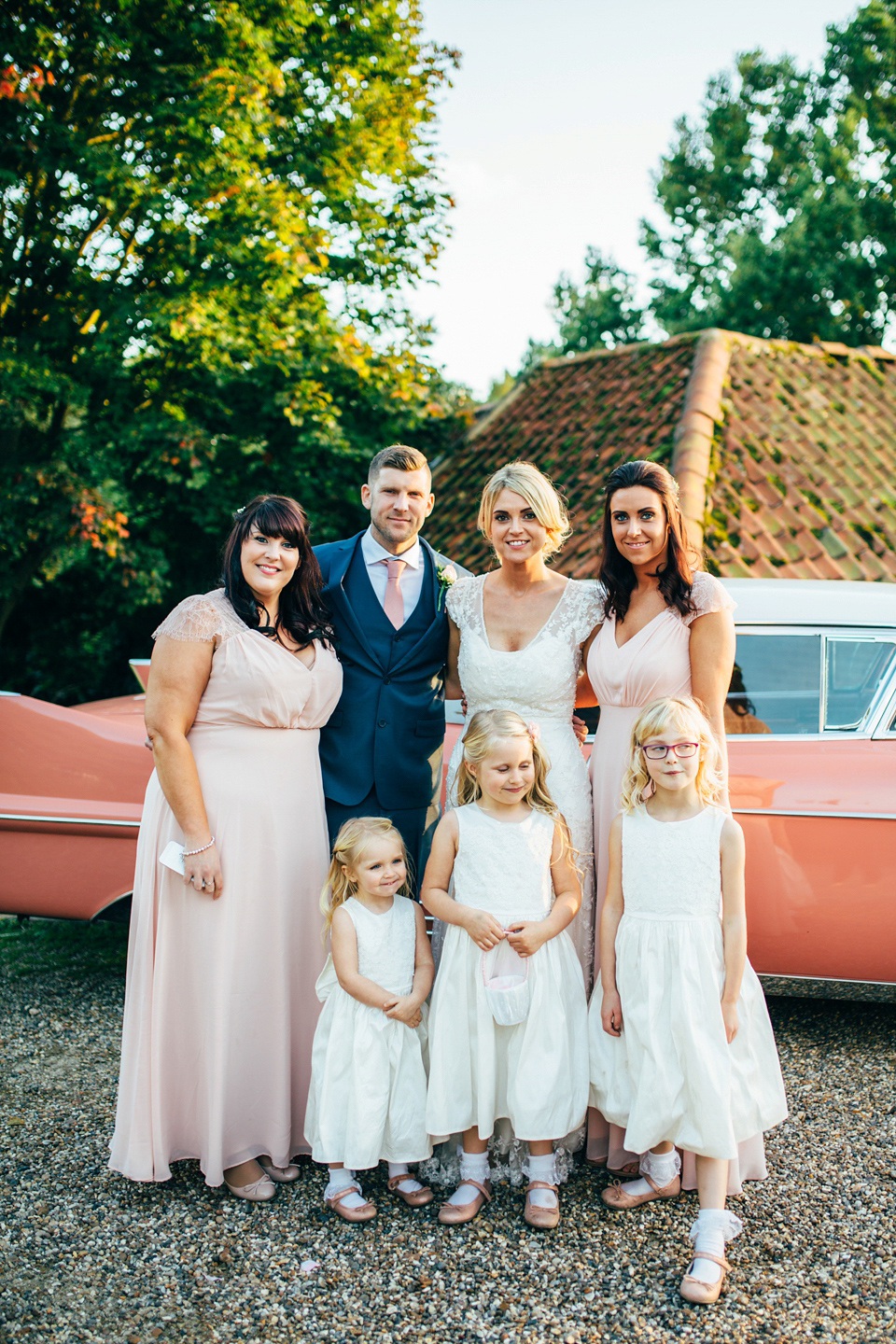 Bride Sam wore a Maggie Sottero gown for her romantic Suffolk country pub wedding. Photography by Emily Tyler.