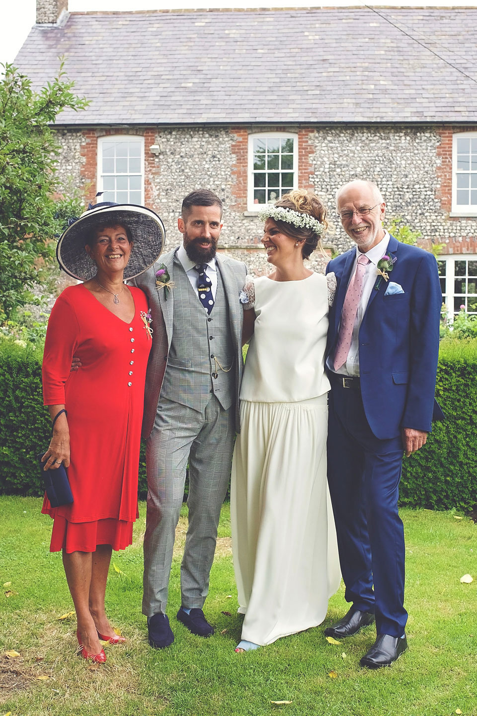 Bride Annie wore Laure de Sagazan separates for her laid back, boho-luxe inspired barn wedding.