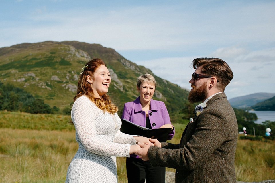 Bride India wears a 1970's inspired gown by Rowanjoy for her Icelandic inspired bohemian and free spirited wedding at Monachyle Mhor in Scotland. Photography by Caro Weiss. Bride India wears a 1970's inspired gown by Rowanjoy for her Icelandic inspired bohemian and free spirited wedding at Monachyle Mhor in Scotland. Photography by Caro Weiss.