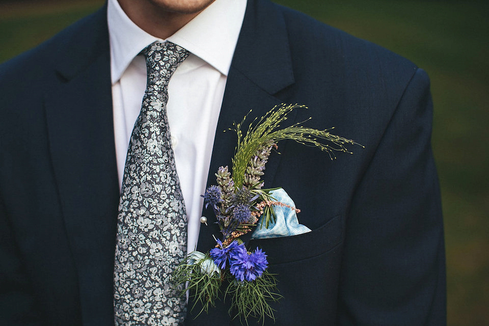 Bride Helen wears a Monsoon wedding dress for her quirky, cloud inspired English garden party wedding. Photography by Red on Blonde.