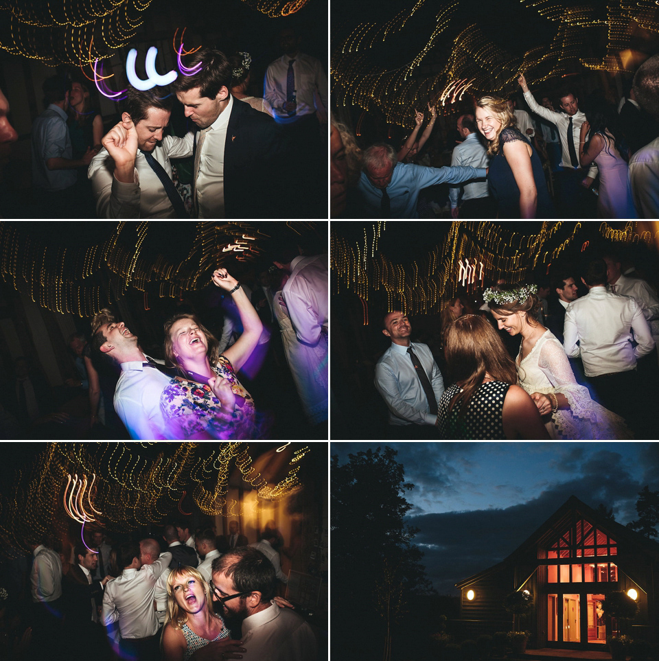 Bride Helen wears a Monsoon wedding dress for her quirky, cloud inspired English garden party wedding. Photography by Red on Blonde.