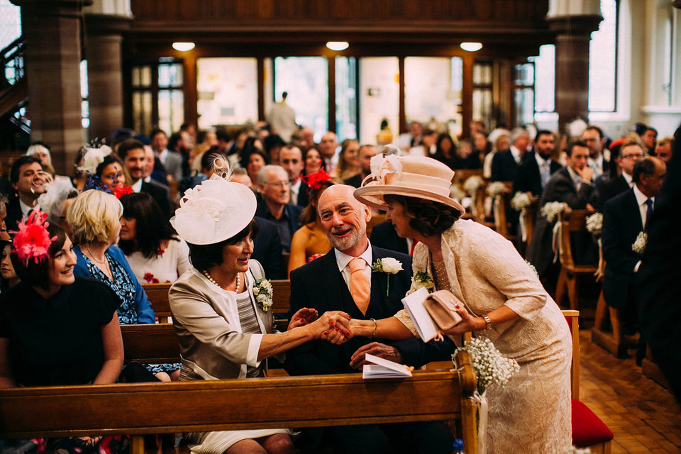 Bride Jo wore a Caroline Castigliano gown with pockets - a purchase from Agapé Bridal Boutique. Photography by The Lawsons.