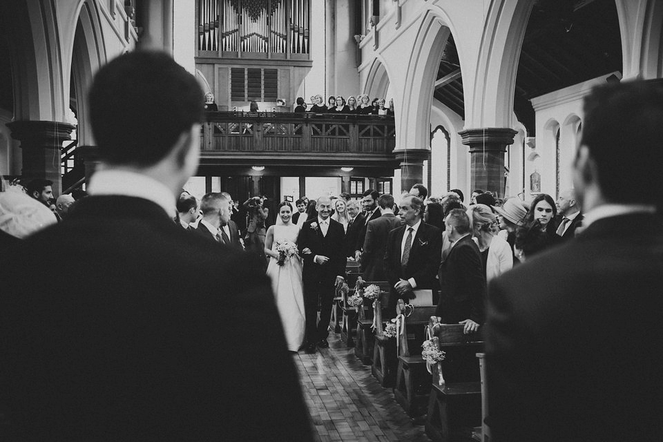 Bride Jo wore a Caroline Castigliano gown with pockets - a purchase from Agapé Bridal Boutique. Photography by The Lawsons.