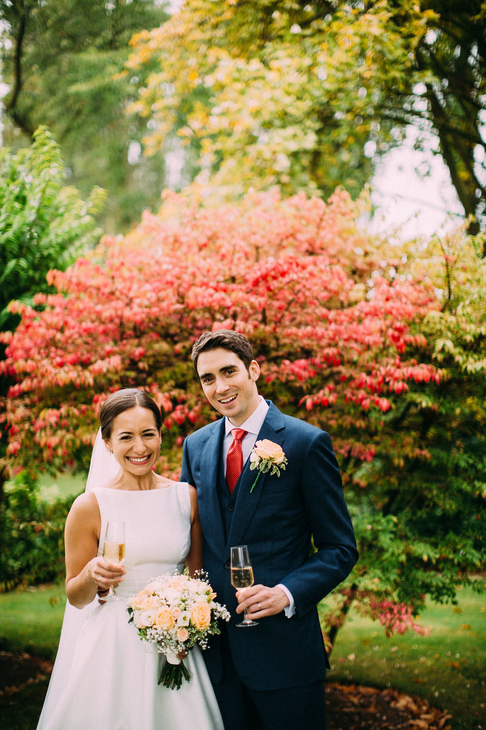 Bride Jo wore a Caroline Castigliano gown with pockets - a purchase from Agapé Bridal Boutique. Photography by The Lawsons.