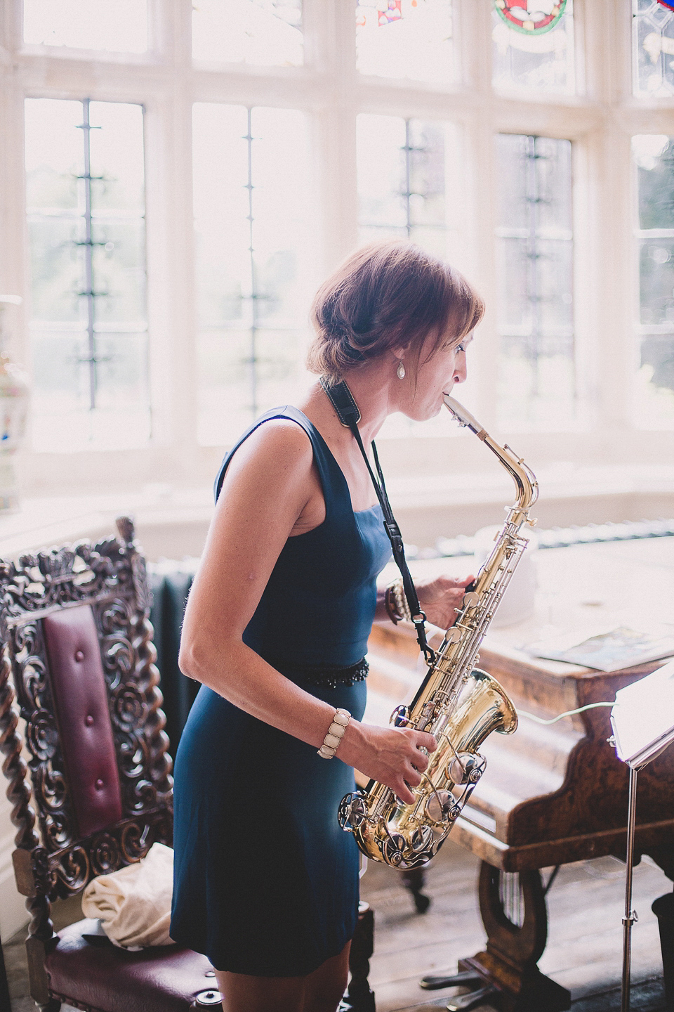 Bride Anna wears Dentelle by Jenny Packham for her Elmore Court wedding. Photography by Eve Dunlop.