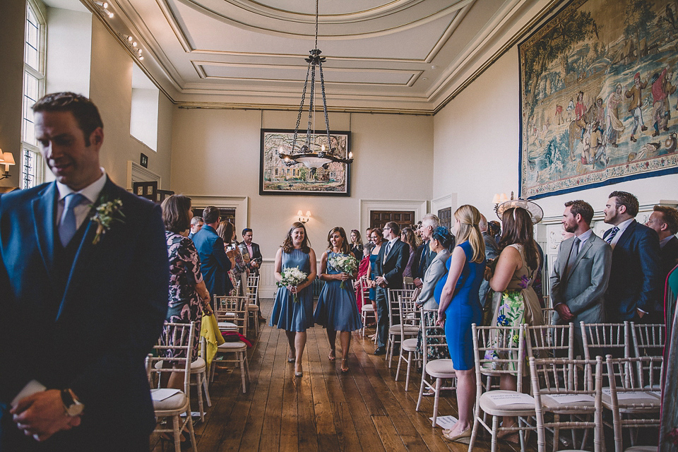 Bride Anna wears Dentelle by Jenny Packham for her Elmore Court wedding. Photography by Eve Dunlop.