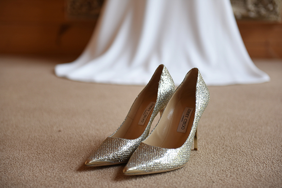 Bride Rach wore a long sleeved Stella McCartney gown for her Styal Lodge wedding.