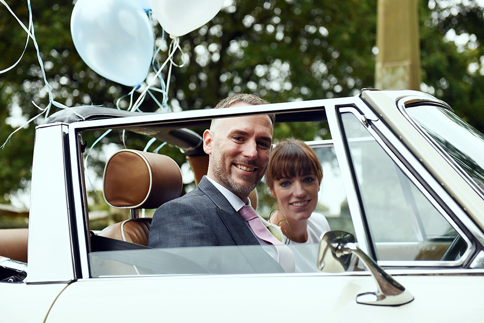 Bride Rach wore a long sleeved Stella McCartney gown for her Styal Lodge wedding.