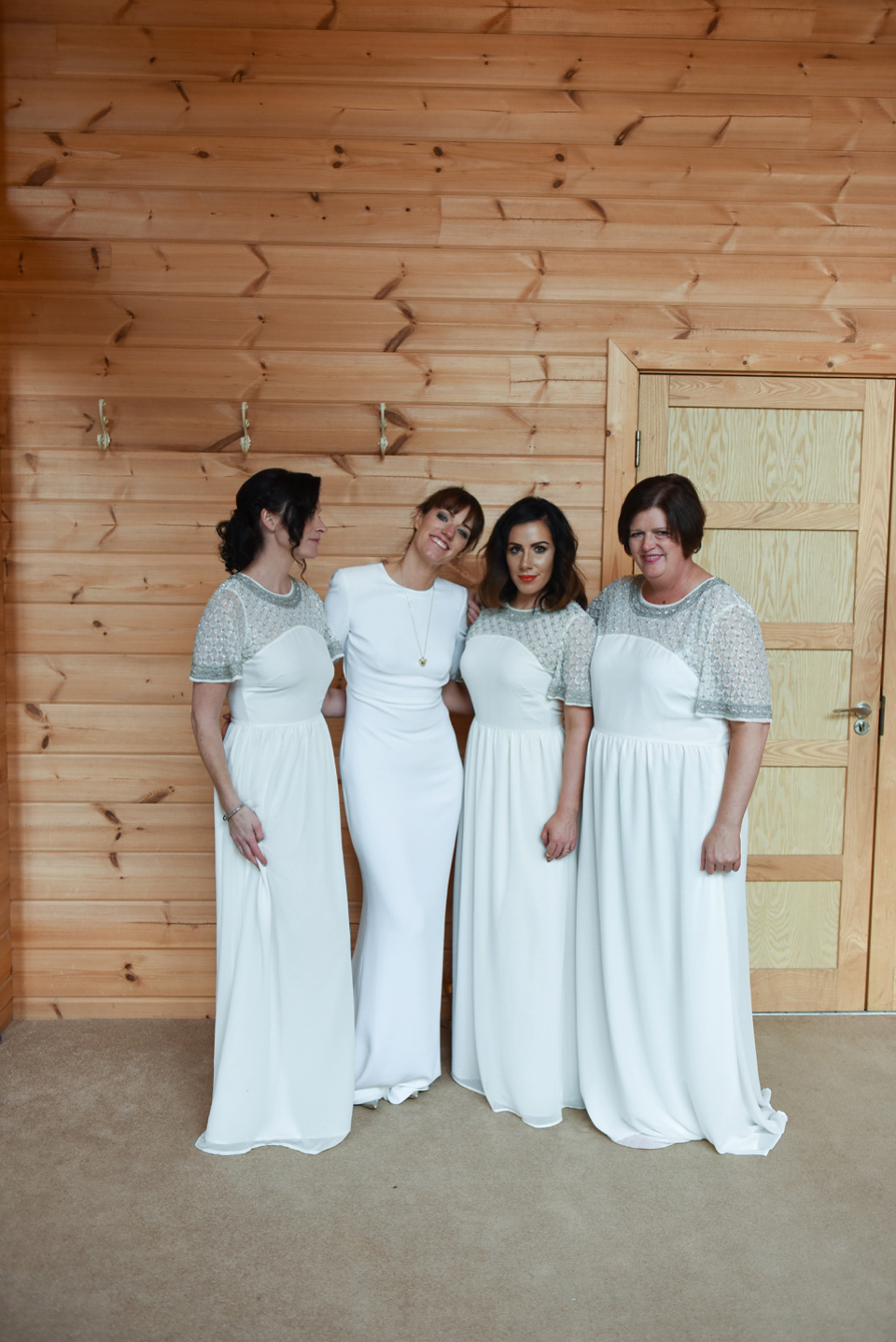 Bride Rach wore a long sleeved Stella McCartney gown for her Styal Lodge wedding.