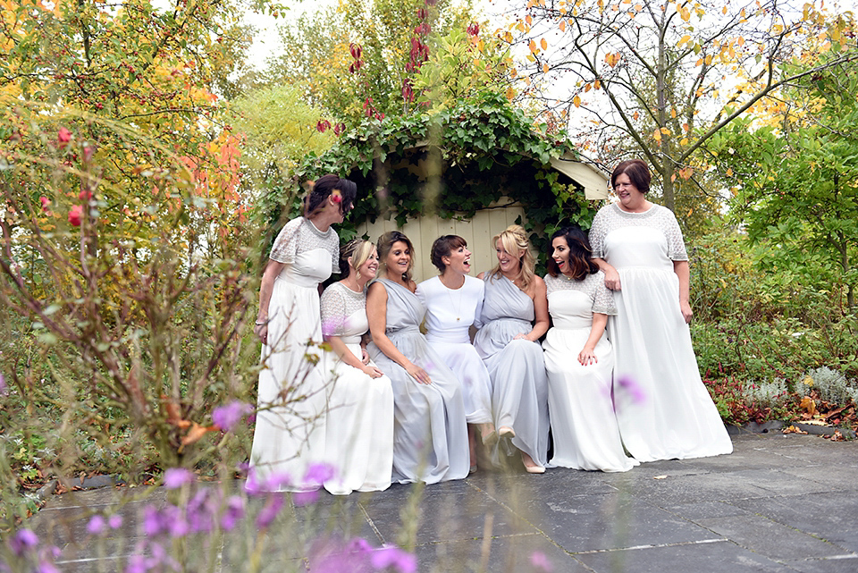 Bride Rach wore a long sleeved Stella McCartney gown for her Styal Lodge wedding.