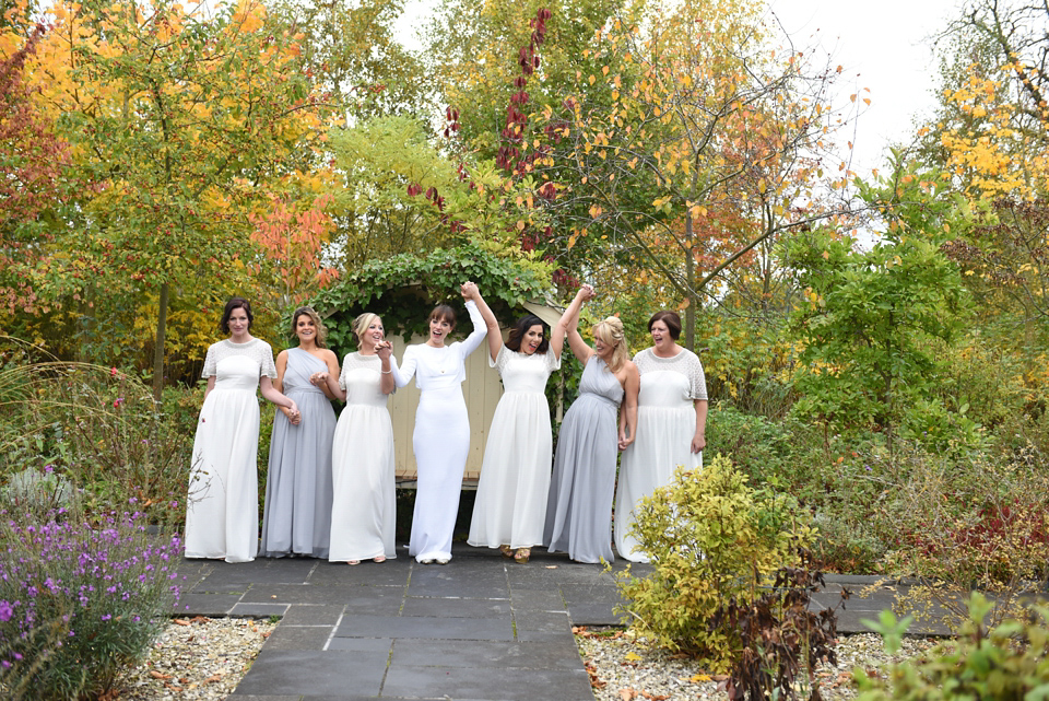 Bride Rach wore a long sleeved Stella McCartney gown for her Styal Lodge wedding.