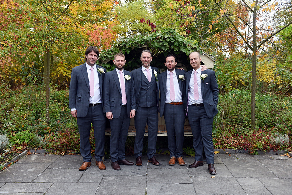 Bride Rach wore a long sleeved Stella McCartney gown for her Styal Lodge wedding.