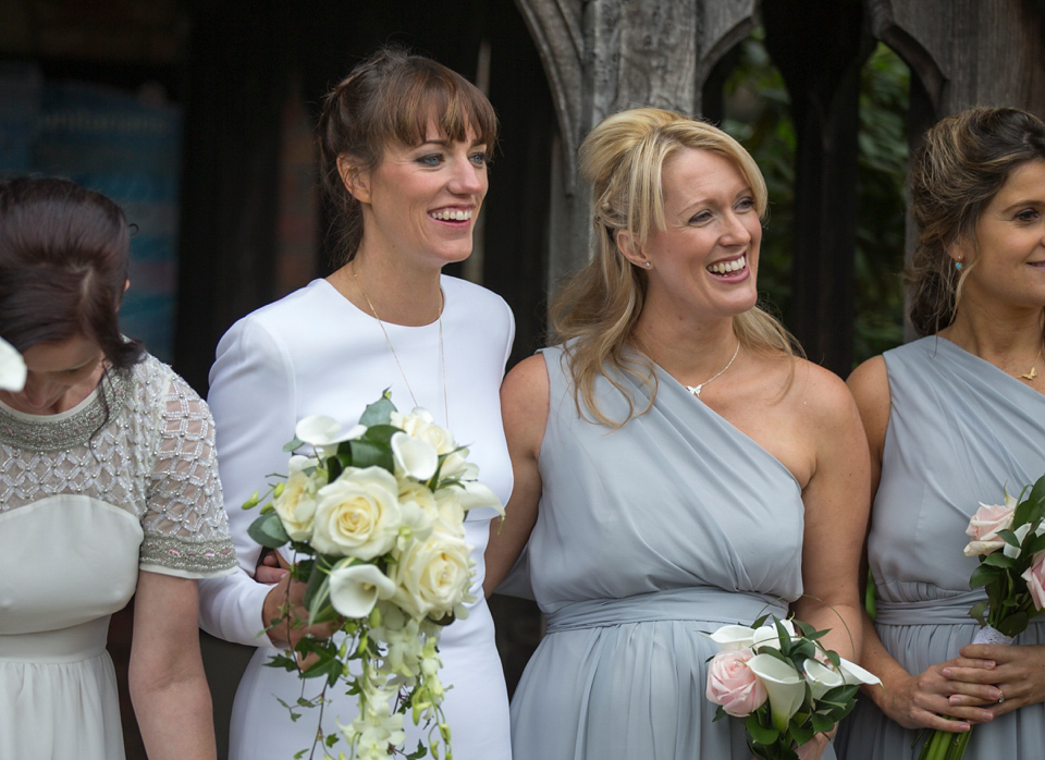 Bride Rach wore a long sleeved Stella McCartney gown for her Styal Lodge wedding.