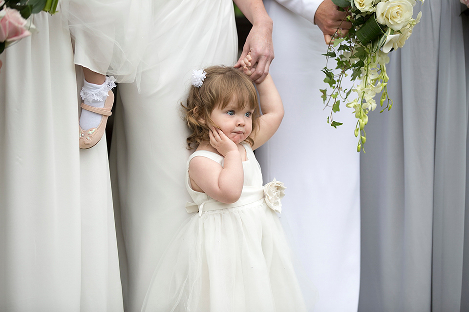 Bride Rach wore a long sleeved Stella McCartney gown for her Styal Lodge wedding.