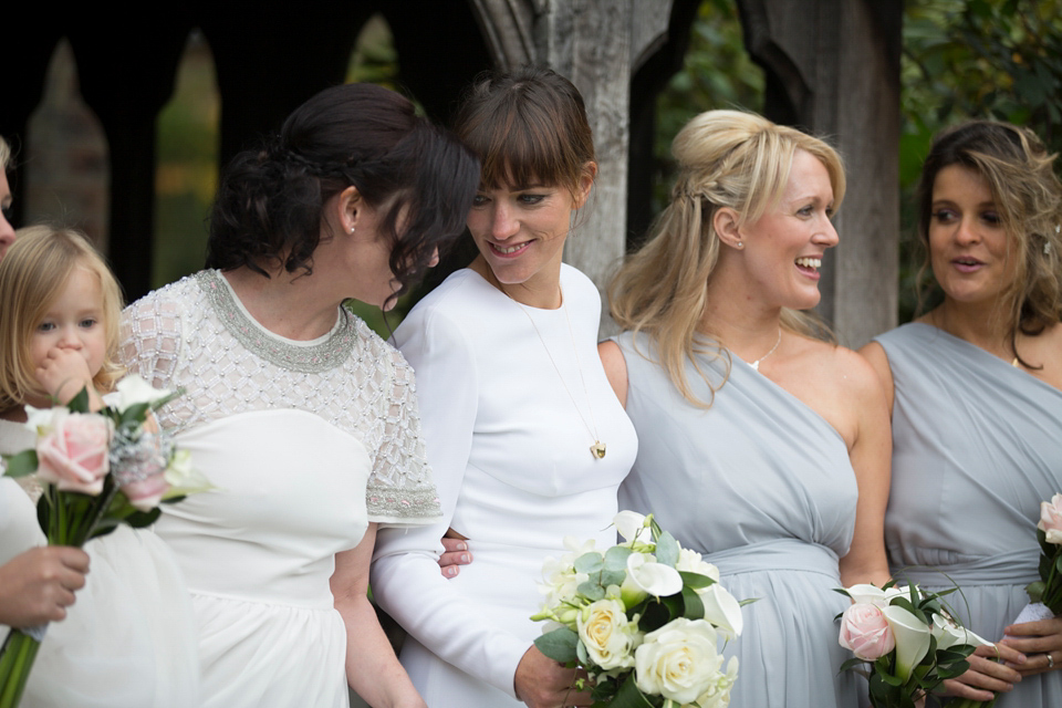 Bride Rach wore a long sleeved Stella McCartney gown for her Styal Lodge wedding.