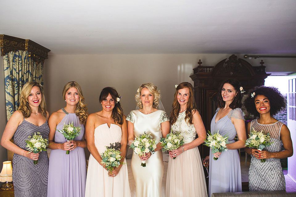 Bride becky wore a Johanna Johnson gown (Australian designer) for her Newton Hall wedding in Northumberland. Images by S6 Photography.