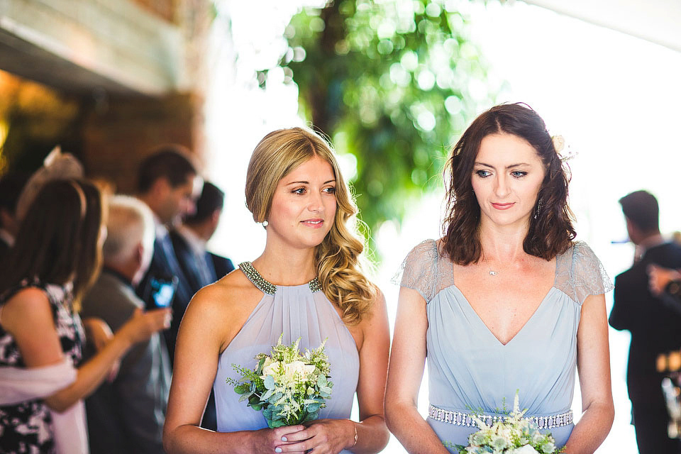 Bride becky wore a Johanna Johnson gown (Australian designer) for her Newton Hall wedding in Northumberland. Images by S6 Photography.