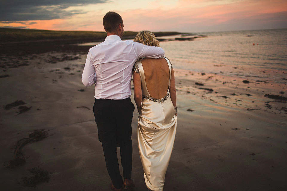 Bride becky wore a Johanna Johnson gown (Australian designer) for her Newton Hall wedding in Northumberland. Images by S6 Photography.