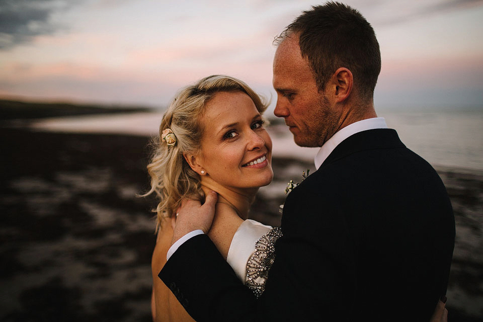 Bride becky wore a Johanna Johnson gown (Australian designer) for her Newton Hall wedding in Northumberland. Images by S6 Photography.