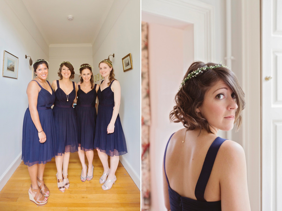 Bride Amy wears a Belle & Bunty Gown for her pretty rustic wedding with 1000 paper cranes. She and her husband David met via the Guardian Soulmates online dating site.