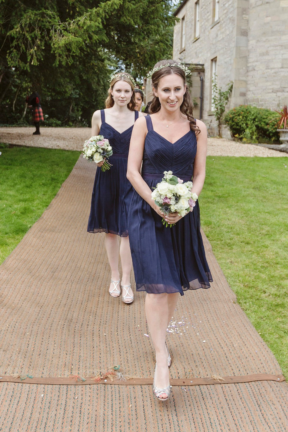 Bride Amy wears a Belle & Bunty Gown for her pretty rustic wedding with 1000 paper cranes. She and her husband David met via the Guardian Soulmates online dating site.