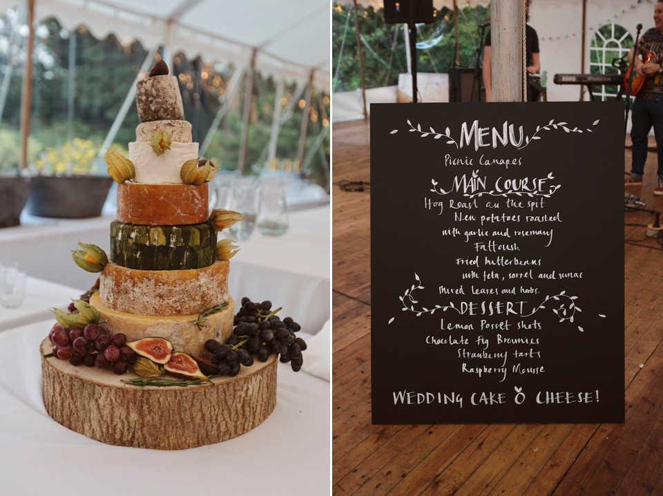 Bride Amy wears a Belle & Bunty Gown for her pretty rustic wedding with 1000 paper cranes. She and her husband David met via the Guardian Soulmates online dating site.