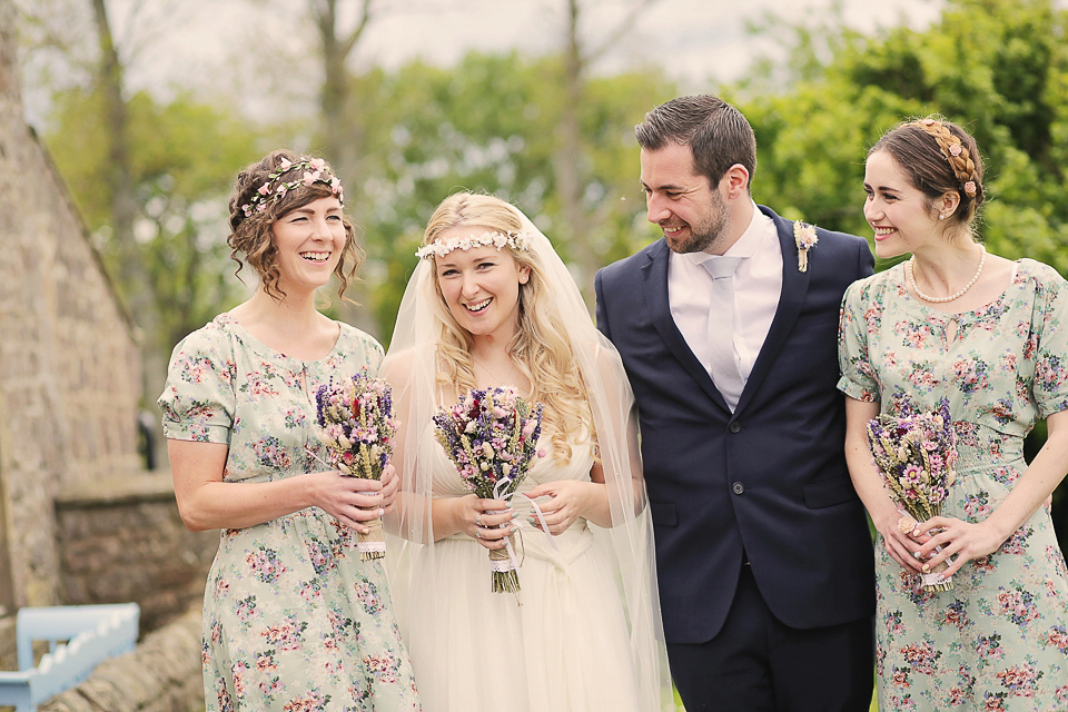 A boho bride and her woodland inspired wedding at Newon Hall, Northumberland. Photography by Helen Russell.