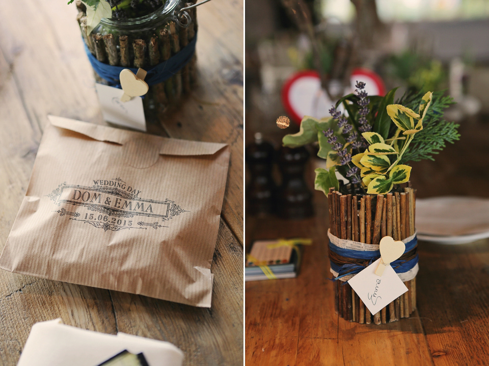 A boho bride and her woodland inspired wedding at Newon Hall, Northumberland. Photography by Helen Russell.