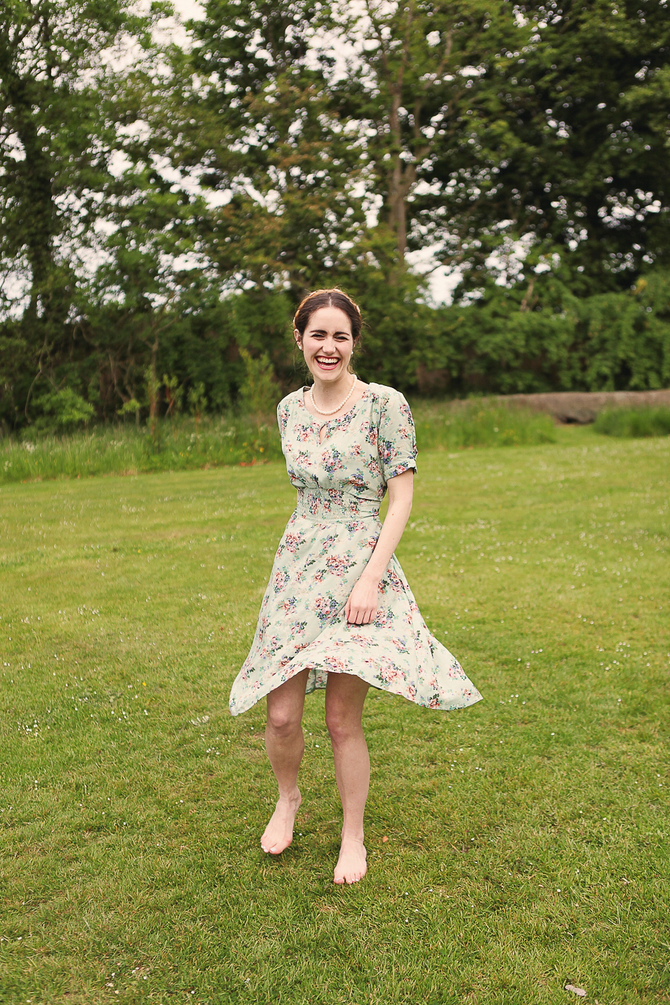 A boho bride and her woodland inspired wedding at Newon Hall, Northumberland. Photography by Helen Russell.